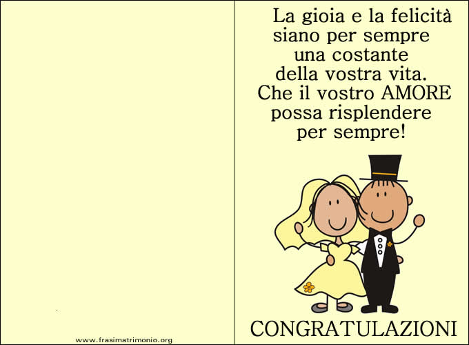 AUGURI DI MATRIMONIO