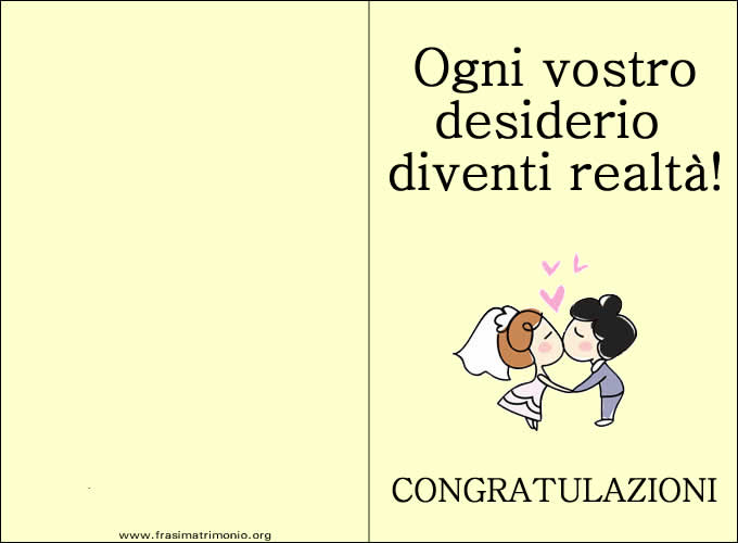 AUGURI MATRIMONIO