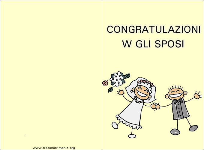 Biglietto matrimonio simpatico