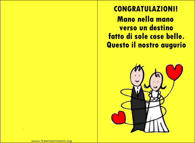 Biglietto matrimonio