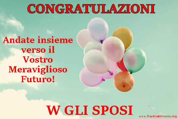 CONGRATULAZIONI AGLI SPOSI