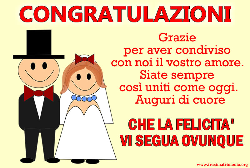 FRASI MATRIMONIO DA DEDICARE